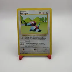 SHADOWLESS Porygon 39/102 Pokemon TCG Card Vintage 1999 WOTC Base Set LP - Image 1