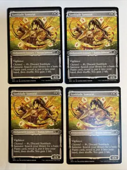 4x Mtg Kamigawa Neon Dynasty Sunblade Samurai Showcase NM/M Magic The Gathering - Image 1