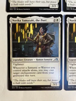 4x Mtg Kamigawa Neon Dynasty Norika Yamazaki, The Poet NM/M Magic The Gathering - Image 2