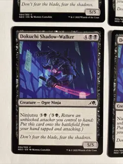 4x Mtg Kamigawa Neon Dynasty Dokuchi Shadow-Walker NM/M Magic The Gathering - Image 2