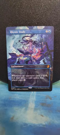 Magic The Gathering Rhystic Study Borderless Anime Wilds Of Eldrain - Image 1