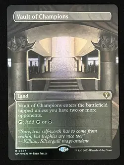 1x MTG Vault of Champions (Borderless, Foil) - Commander Masters (CMM) #667 - Image 1