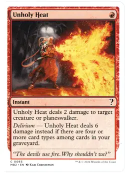 Unholy Heat (White Border) - Mystery Booster 2 (MB2) MTG - NM/M - Image 1