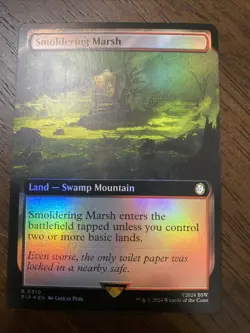 Smoldering Marsh Extended Art Foil - PIP 0510 - NM - MTG Magic - Image 1