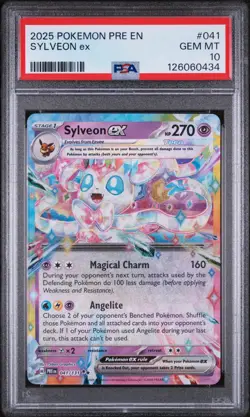 Sylveon Ex Pokemon Pre En-Prismatic Evolutions 041 NM PSA 10 - Image 1