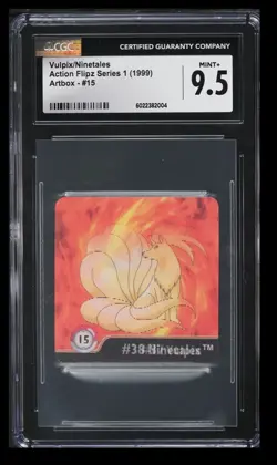 1999 Artbox Action Flipz Series 1 Vulpix/Ninetales CGC 9.5 English #15 Rare - Image 1
