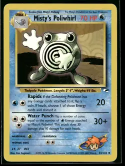 Pokemon TCG | Gym Heroes | Misty’s Poliwhirl | 53/132 | HP - Image 1
