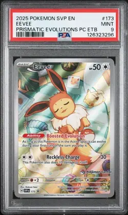 Eevee - (Pokemon Center Exclusive) SVP173 SV Black Star Promo - PSA 9 MINT - Image 1