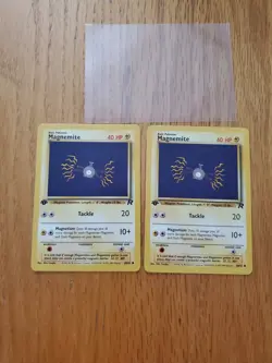 LOT OF 2: MAGNEMITE 2000 Pokemon Team Rocket 1st EDITION Common POKEMON 60/82 NM - Image 1