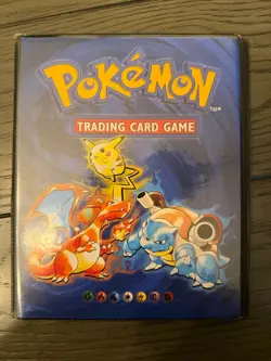Vintage Pokemon Binder Featuring Pikachu Charizard And Blastoise - Image 1