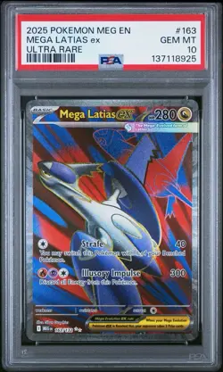 2025 POKEMON MEG EN-MEGA EVOLUTION ULTRA RARE #163 MEGA LATIAS EX PSA 10 - Image 1