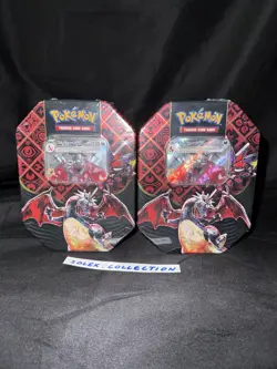 Pokemon TCG: Scarlet & Violet Paldean Fates Charizard ex Tin (Lot of 2) - Image 1