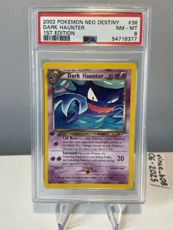 Pokemon PSA 8 Dark Haunter 1st Edition Neo Destiny - Image 1