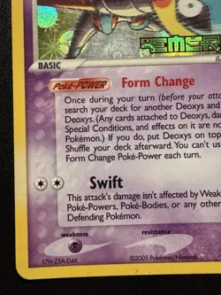 Deoxys 2/106 EX Emerald Pokemon Card Reverse Holo Foil Rare HP - Image 5