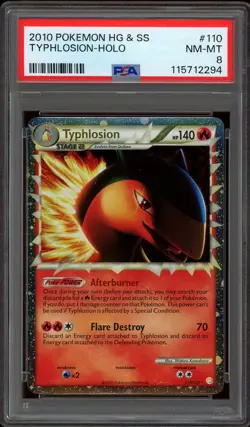 Pokemon PSA 8 Typhlosion Prime 110/123 HeartGold & SoulSilver 2010 Near Mint - Image 1