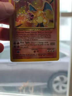 1999 Pokemon Charizard Holo Base Set 4/102 Near Mint NM (PSA 8 or 9 likely) - Image 3
