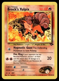 Pokemon TCG | Gym Heroes | Brock’s Vulpix | 37/132 | LP - Image 1