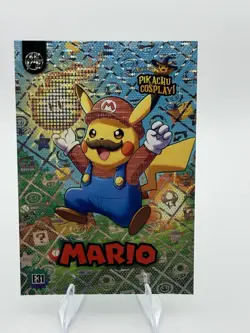 Mario (Pikachu) #E31 - Pink Holo Box Hit Electric Pikachu Cosplay - Pokemon - Image 1