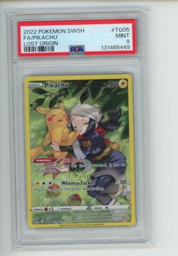 2022 Pokemon Lost Origin Pikachu TG05/TG30 Trainer Gallery Rare PSA 9 MINT (449) - Image 1