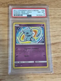 Pokemon Shining Mew Shining Legends Holo #40 PSA 8 Near Mint - Image 1