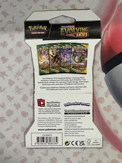 Pokemon Evolving Skies Sleeved Booster Pack Complete Art Set - Image 3
