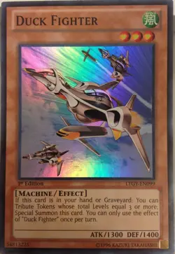 Yugioh! Duck Fighter - LTGY-EN099 - Super Rare - 1st Edition Near Mint, English - Image 1