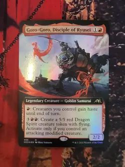 MTG Card: Goro-Goro, Disciple of Ryusei (Kamigawa: Neon Dynasty) EXTENDED A FOIL - Image 1