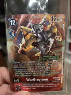 Digimon Card Wargreymon evo Evolution Cup Promo english sealed top 4 BT22-013 - Image 1
