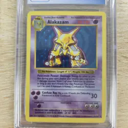 SHADOWLESS CGC 6 EX NM Alakazam 1/102 Base Set Unlimited Holo Rare Pokemon Card - Image 2