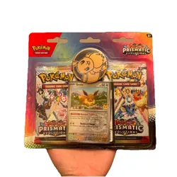 Pokemon Prismatic Evolutions 2-Pack BLISTER W/ Eevee Pokemon Day Promo Card - Image 1