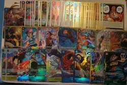 60+One Piece TCG AA/SR/R Mixed LOT Foil Cards English Mixed Sets All NM - Image 1