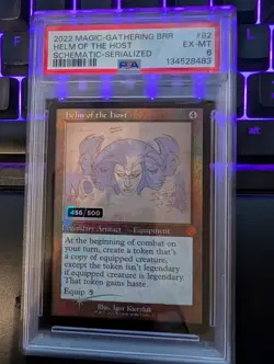 2022 Magic-Gathering BRR #82 Helm Of The Host Schematic Serialized /500 PSA 6 - Image 1