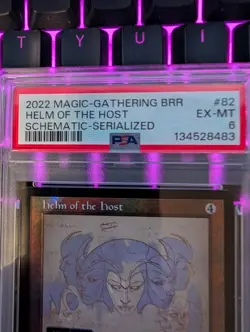 2022 Magic-Gathering BRR #82 Helm Of The Host Schematic Serialized /500 PSA 6 - Image 2
