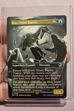🔥 MTG Blue, Loyal Raptor - Borderless # 008 NM, -Universe Beyond- LCI 🔥 - Image 1