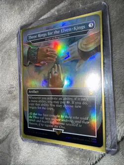 💍 Three Rings for the Elven-Kings Foil Borderless Extended Art | Rings of Brigh - Image 3