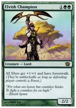 1x Elvish Champion - Foil Light Play, English 8th Edition MTG Magic - Image 1