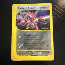 Pokemon TCG Rocket's Scizor 4 Best Of Game Winner Stamped Promo 2003 - Image 1
