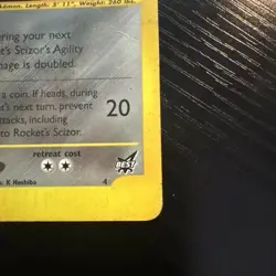 Pokemon TCG Rocket's Scizor 4 Best Of Game Winner Stamped Promo 2003 - Image 2