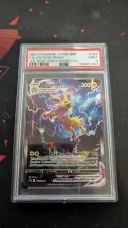 2021 Pokemon SWSH Jolteon V #184 VMAX Premium Collection PSA 9 - Image 1