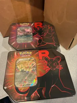 2 Pokemon TCG Team Rocket Nidoking Destined Rivals Tin Brand New Factory Sealed - Image 1