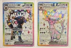 Pokemon Umbreon 176 Espeon 175 Promo Prismatic Evolutions Ultimate Collection - Image 1