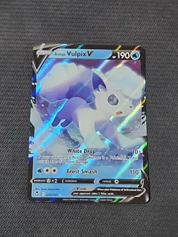 Pokemon Silver Tempest "Alolan Vulpix V" 33/195 / Ultra Rare / Near Mint - Image 1