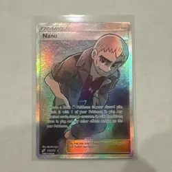 Pokemon Nanu 179/181 Sun & Moon Team Up Ultra Rare Full Art Near Mint - Image 1