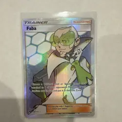 Pokemon TCG: Faba Full Art (208/214) Lost Thunder NM - Image 1