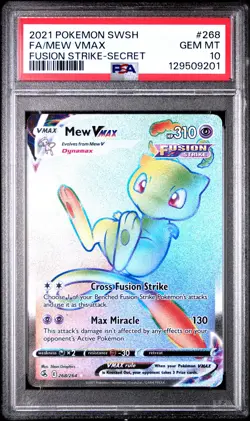 PSA 10 Mew VMAX #268 Pokemon SWSH Fusion Strike English 2021 - Image 1
