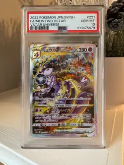 PSA 10 2022 POKEMON JPN SWORD & SHIELD VSTAR UNIVERSE #221 FULL ART/MEWTWO VSTAR - Image 1
