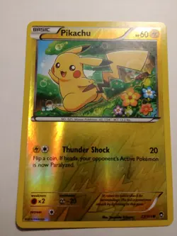 Pokemon TCG - Pikachu 27/111 Reverse Holo Common - XY Furious Fists NM - Image 1