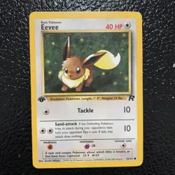 Pokemon TCG Eevee 55/82 Team Rocket 1st First Edition NM-LP - Image 1