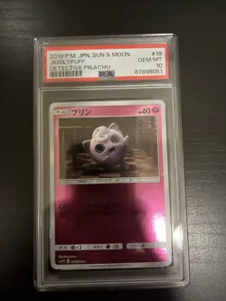 Pokemon TCG Jigglypuff Detective Pikachu 14/18 Holo Common - Image 1