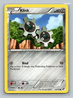 Pokemon TCG Klink 74/114 Black and White Normal LP - Image 1